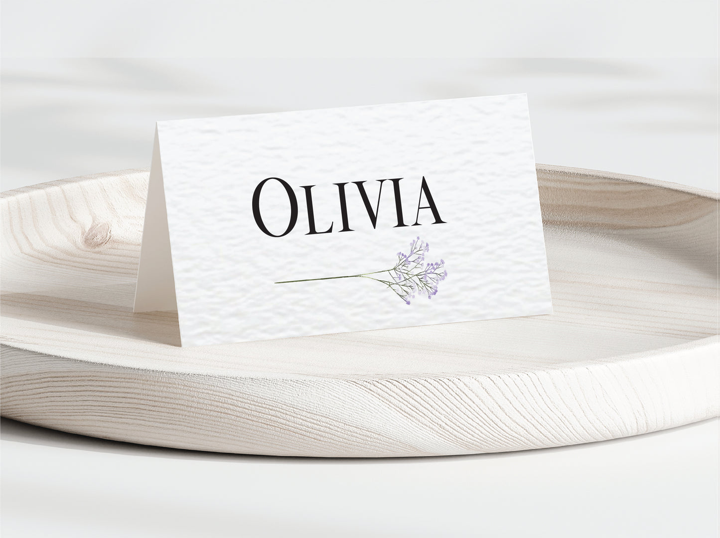 Gypsophilia Collection Place Cards - Custom Wedding Place Cards with Floral Design