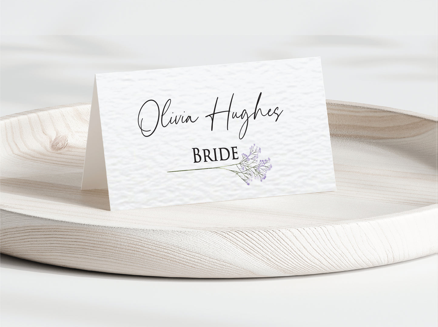 Gypsophilia Collection Place Cards - Custom Wedding Place Cards with Floral Design