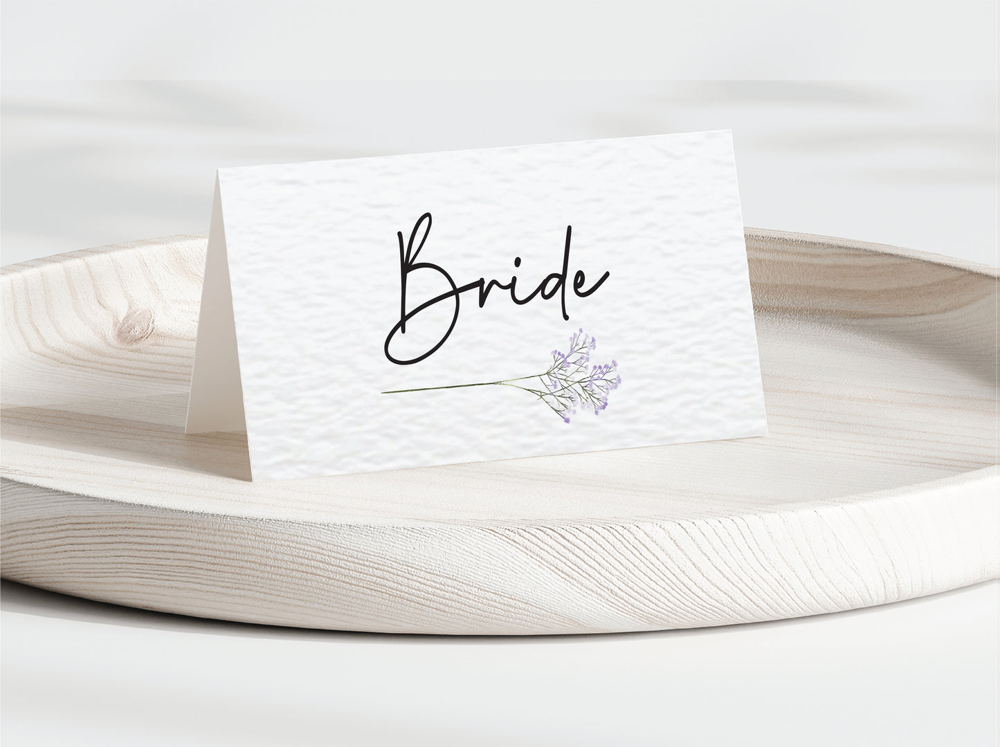 Gypsophilia Collection Place Cards - Custom Wedding Place Cards with Floral Design