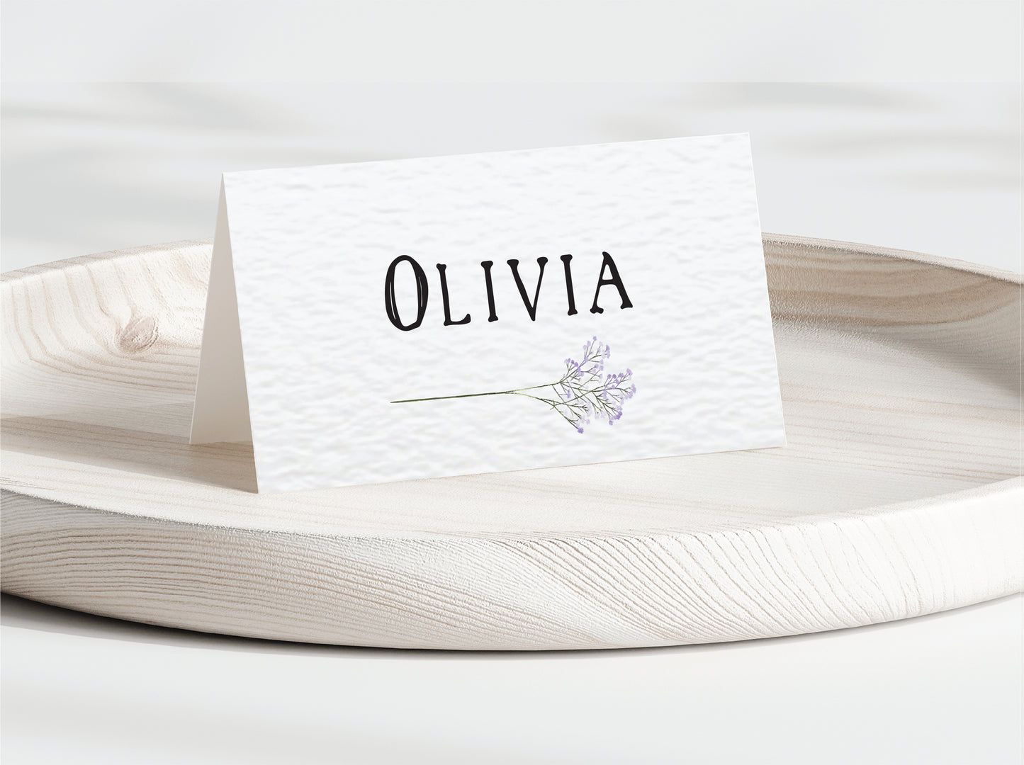 Gypsophilia Collection Place Cards - Custom Wedding Place Cards with Floral Design