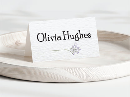 Gypsophilia Collection Place Cards - Custom Wedding Place Cards with Floral Design