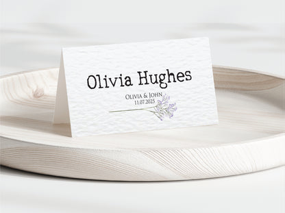 Gypsophilia Collection Place Cards - Custom Wedding Place Cards with Floral Design